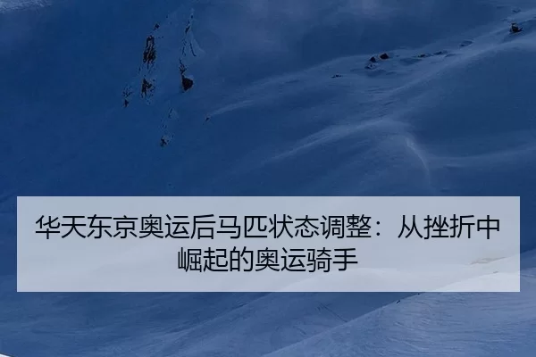 华天东京奥运后马匹状态调整：从挫折中崛起的奥运骑手